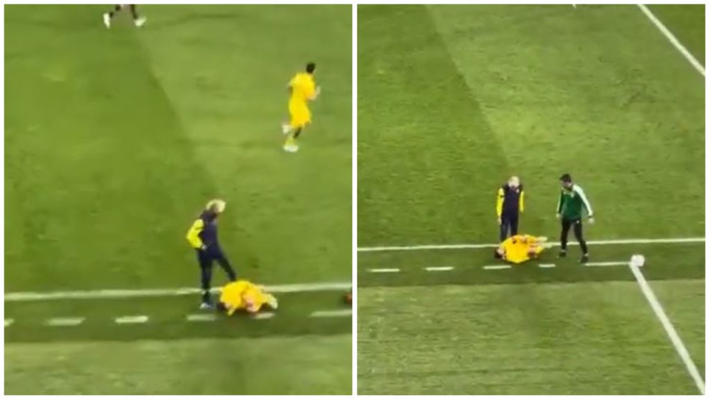 Kujtoi se simuloi, trajneri i Fenerbahçes godet lojtarin e ekipit të Jetmir Topallit (Video)