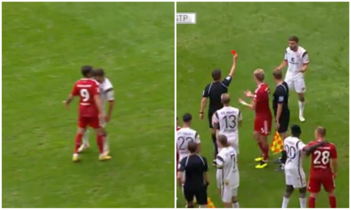 Mbrojtësi i Kosovës, Betim Fazliji e ‘luan’ Zidanen, e godet me kokë kundërshtarin e tij