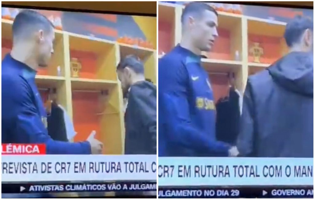 Bruno Fernandes takon Ronaldon te Portugalia, vërehet përshëndetje e ftohtë mes tyre (Video)