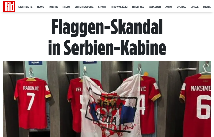 Skandali i kombëtares serbe të futbollit me flamurin e Kosovës – kryelajmi i mediave botërore