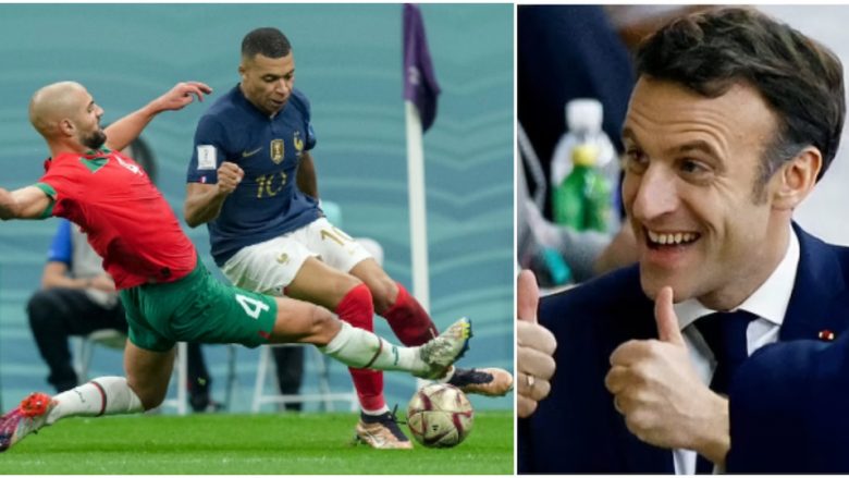 Macron u fut në dhomën e zhveshjes së Marokut pas fitores së Francës dhe zbulon mesfushorin më të mirë të Kupës së Botës