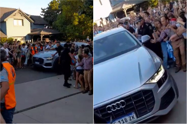 Messin nuk e lënë të shkojë as në shtëpi, shikoni pritjen që i bëjnë tifozët në hyrjen e banesës