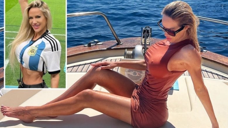 Tifozja atraktive e Argjentinës bëhet gati për finale, merr vëmendjen me pozat provokuese nga tribunat në Katar