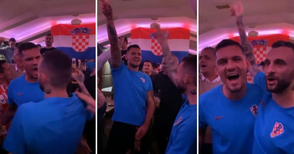 Publikohen pamjet që serbët do t’i çmendin, Lovren dhe Brozoviq këndojnë “Për atdhe jemi gati”