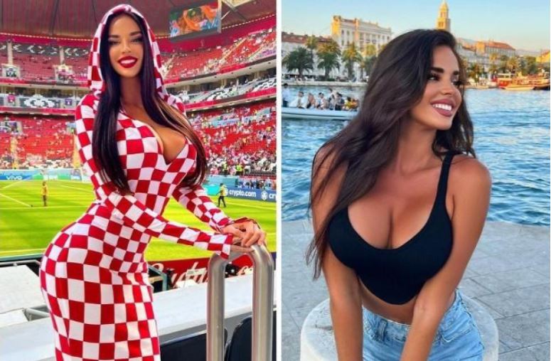 Tifozja e famshme kroate e “djeg” edhe një herë Katarin, publikon pamje me bikini në mbështetje të Kroacisë
