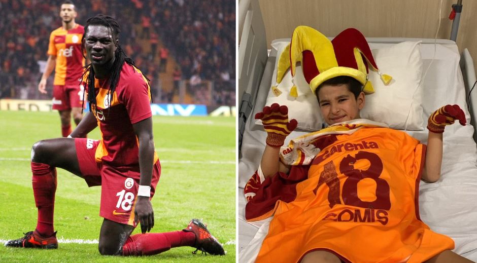 Qëndroi shumë orë nën rrënoja, tifozi i vogël i Galatasaray pozon me fanellën e Gomis | Reagon lojtari: Nga sot je nipi im
