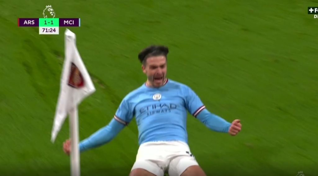 Grealish shënon gol të bukur, Manchester City rikthen avantazhin kundër Arsenalit