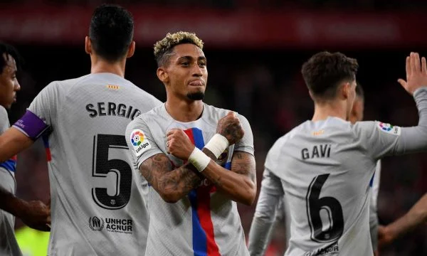 Barcelona fiton me shumë vështirësi ndaj Bilbaos, vendos goli i Raphinhas