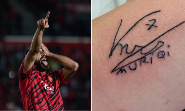 Tifozja “e çmendur” pas Vedat Muriqit, e përjetëson në trupin e saj sulmuesin kosovar