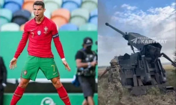 Bombardim në stilin “SIU” të Ronaldos, ushtari ukrainas bëhet viral