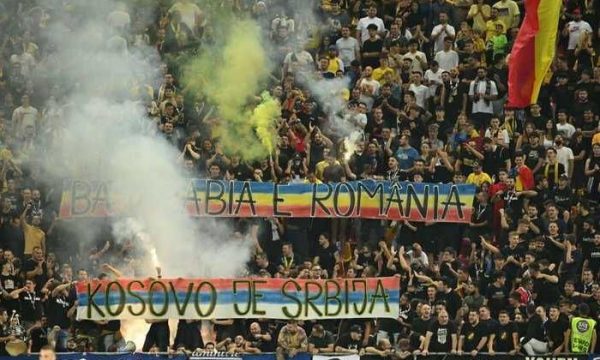 “Faleminderit vëllezër”, tifozët e Partizanit të Beogradit falënderojnë rumunët për banerin kundër Kosovës