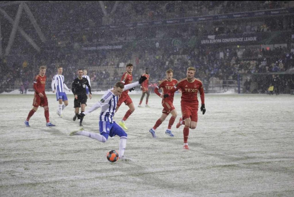 Mediat ndërkombëtare vlerësojnë lart gjykimin e Nuzës në ndeshjen HJK – Aberdeen