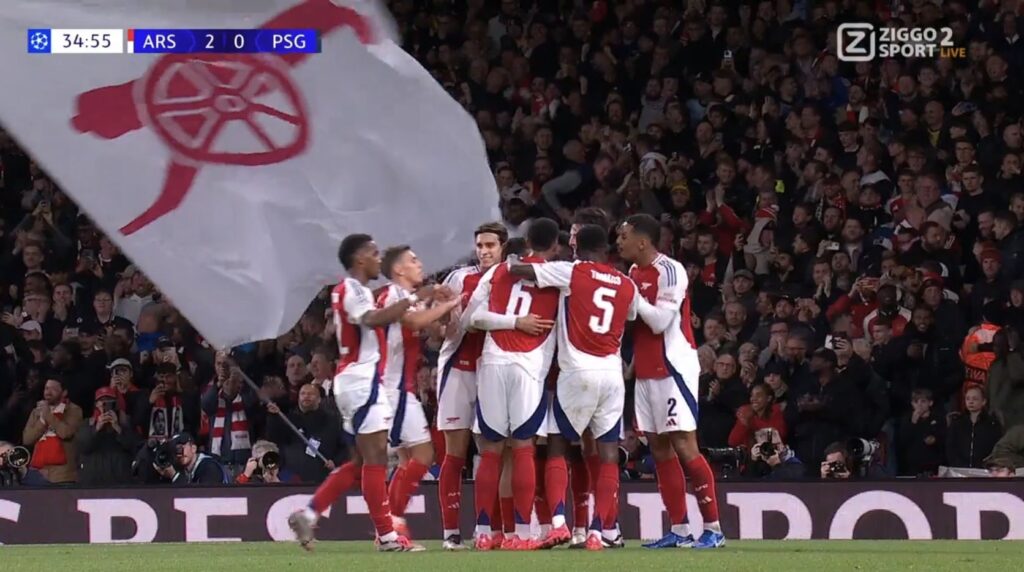 Mbyllën pjesët e para, Dortmundi po e shkatërron Celticun, Arsenali bindës ndaj PSG-së