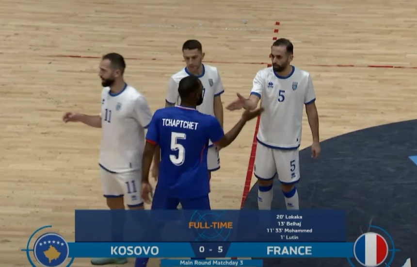 Futsall, Kosova mposhtet thellë nga Franca