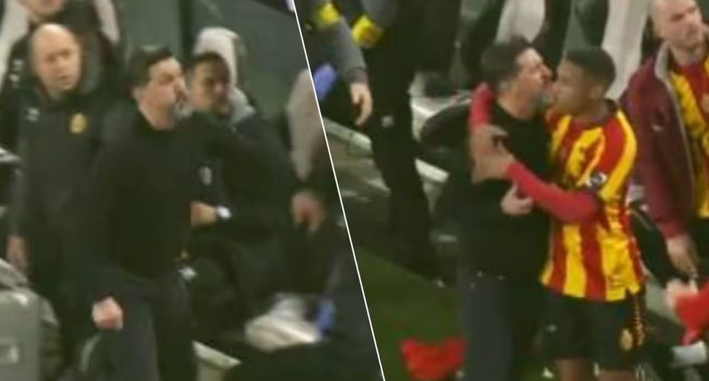 Besnik Hasi nervozohet keq, gati sa nuk shkoi në tribuna për t’u rrahur me tifozin