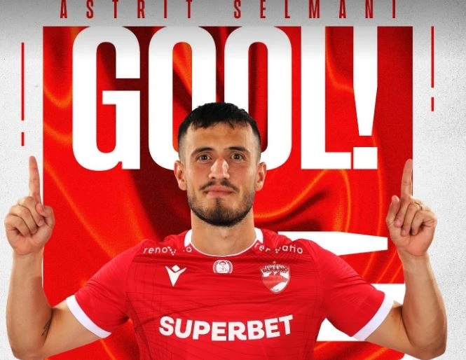 Astrit Selmani shënon gol dhe ia siguron fitoren Dinamo Bukureshtit