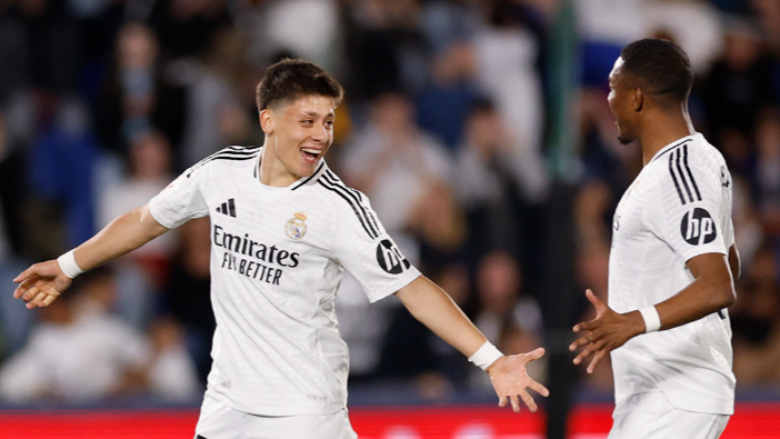 Real Madridi merr fitore të vështirë ndaj Getafes për të mbajtur gjallë shpresat për titull fal golit të Arda Guler