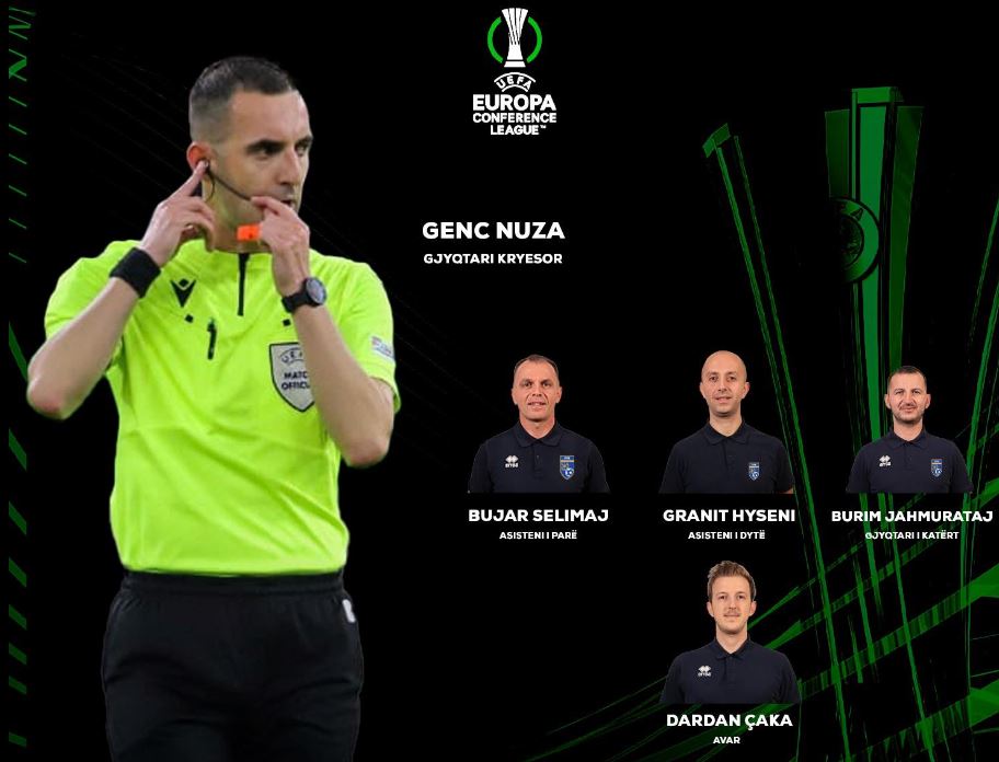 Genc Nuza vlerësohet lart për gjykimin e ndeshjes kualifikuese në Conference League