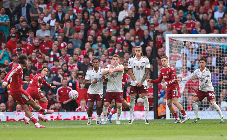 Super goli i Szoboszlai ia jep fitoren Liverpoolit në derbi ndaj Arsenalit