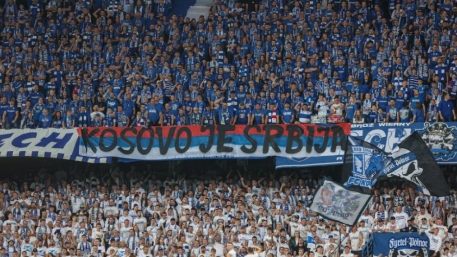Ekipi polak dënohet me 50 mijë euro gjobë për banerin shovinist ndaj Kosovës