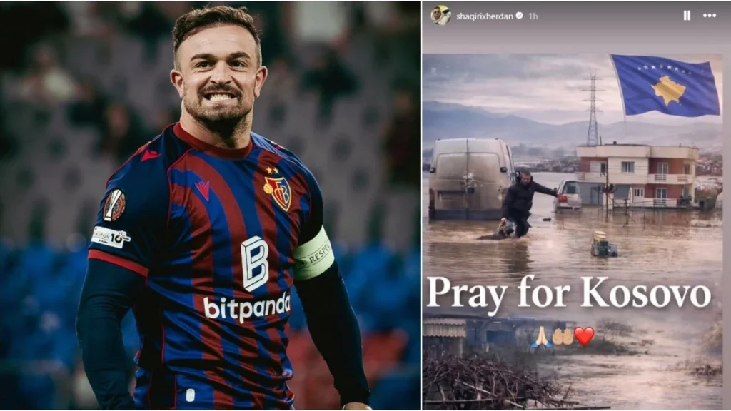 Pas Xhakës, edhe Xherdan Shaqiri reagon dhe ‘lutet’ pas vërshimeve në Kosovë